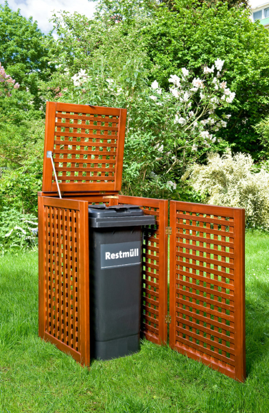 Bremer Mülltonnenbox -Standard- Teak 120 l  / Einzel