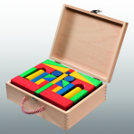 Fröbel Holzbausteine Bunt im Koffer